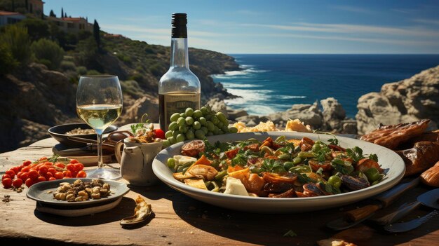 Mediterranean Feast by the Sea