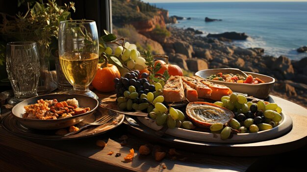 Mediterranean Feast by the Sea