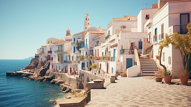 mediterranean island high definition photographic creative image