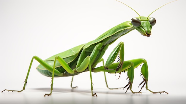 Mediterranean Mantis in a white background