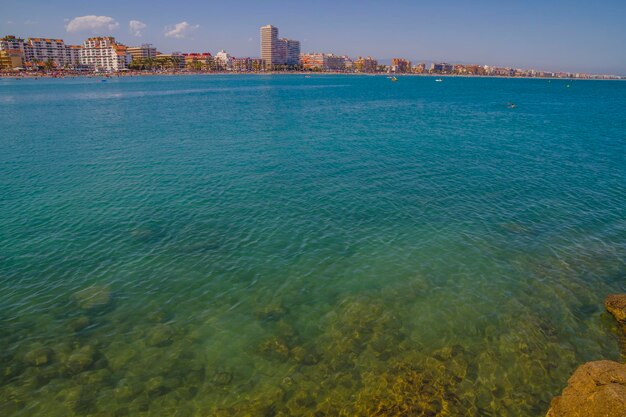 mediterranean scene, peniscola city located in spain