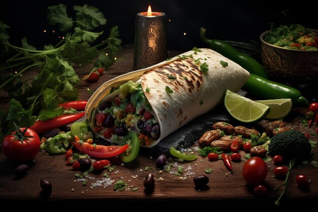 Mediterranean Veggie and Couscous Burrito