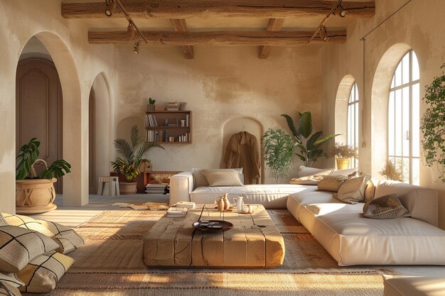 Mediterraneaninspired living rooms with warm earth