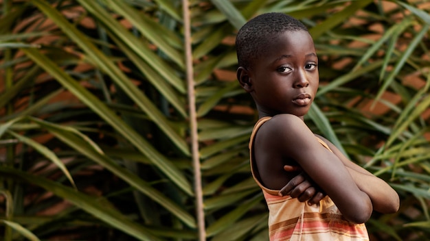 Foto ritratto di bambino africano colpo medio