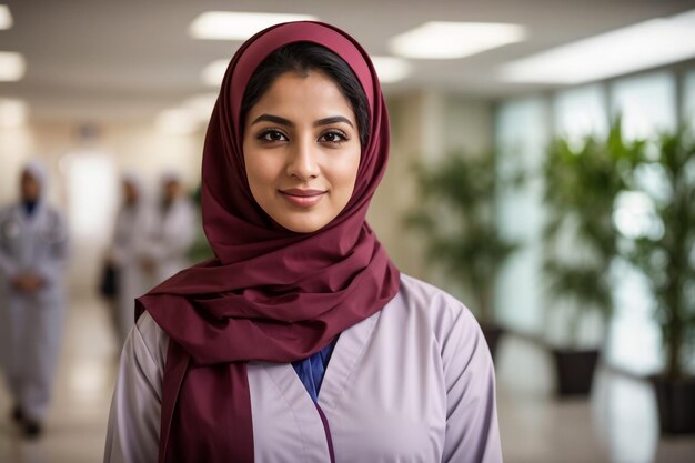 Photo medium shot female nurse at hospital