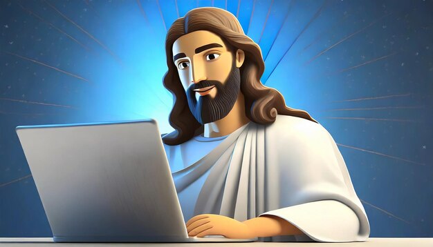 중간  예수 그리스도와 노트북