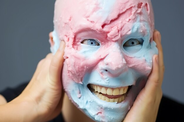 Medium shot smiley woman holding ice cream