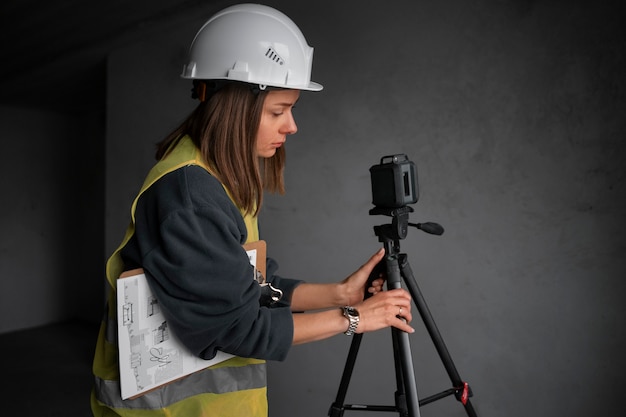 Medium shot woman working as engineer