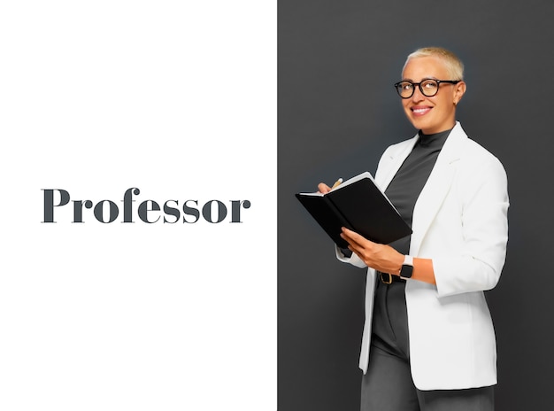 Photo medium shot woman working as professor