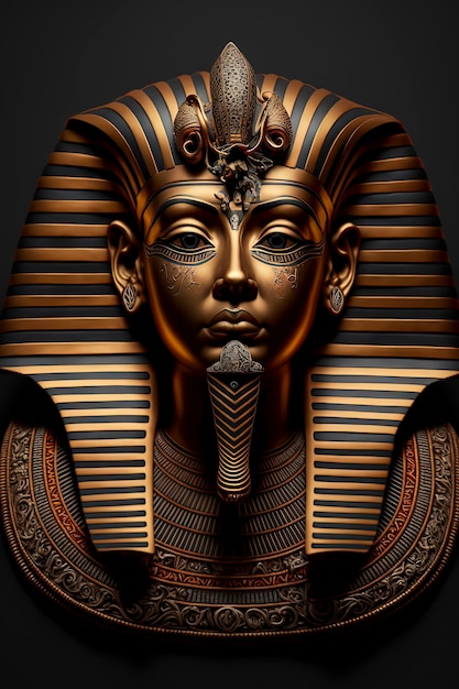 MediumShot terracotta tutankhamun Egypt Generative AI