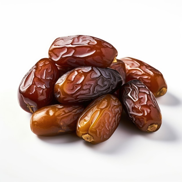 Medjool Dates isolated on white background generative AI