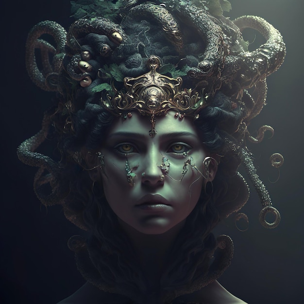 medusa portret kunstwerk