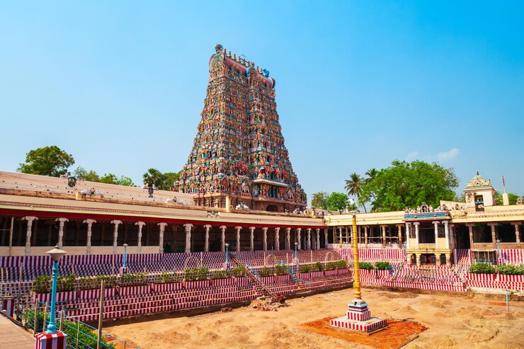 Photo meenakshi amman temple in madurai