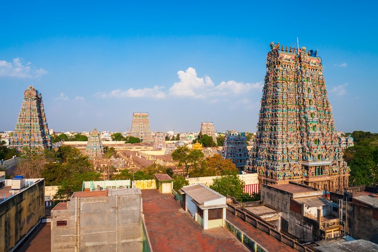 Photo meenakshi amman temple in madurai