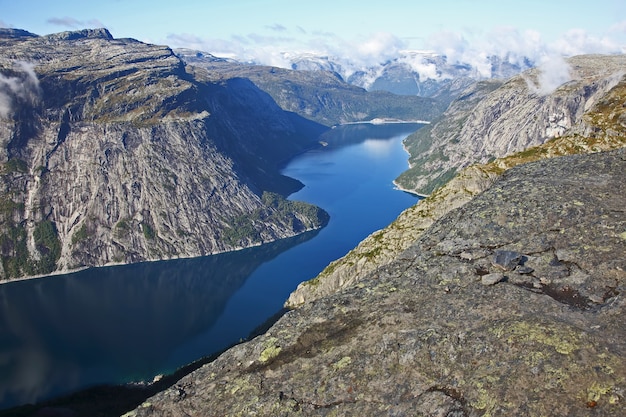 Foto meer in de taal van de trol. noorwegen