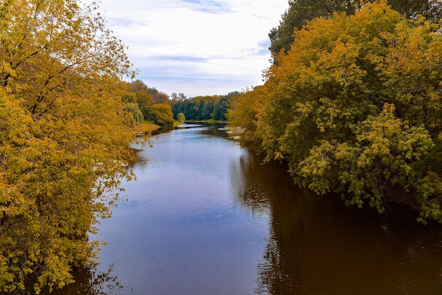 Meer in herfst stadspark