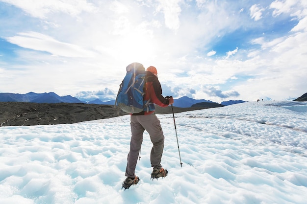 Meer op kennicott-gletsjer, wrangell-st. elias nationaal park, alaska