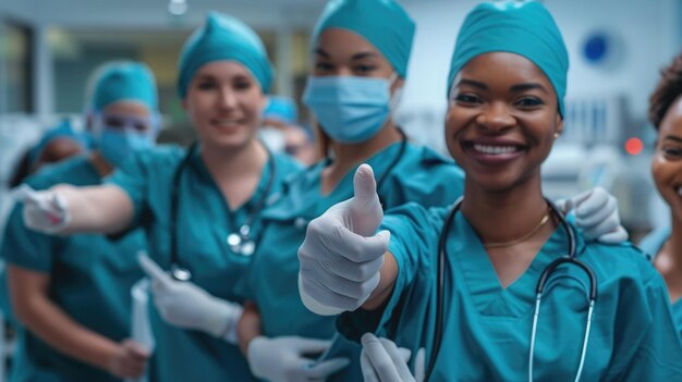 Meeretnisch gezondheidszorgpersoneel viert Wereldbloeddonordag in scrubs