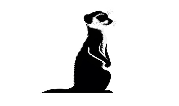 Photo meerkat silhouette mammal