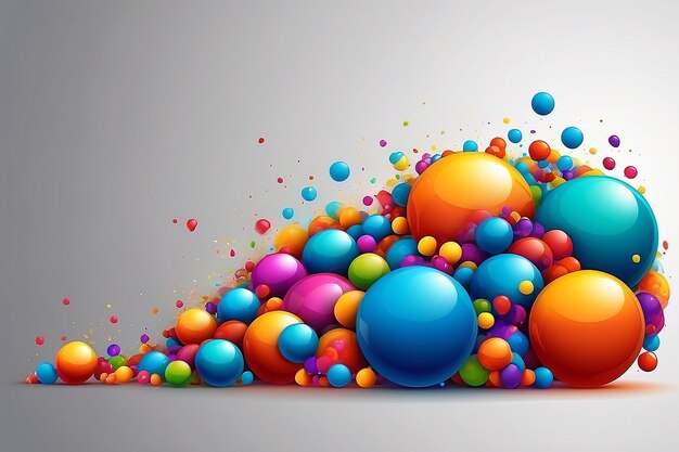 Meerkleurige decoratieve ballen Abstracte vectorillustratie