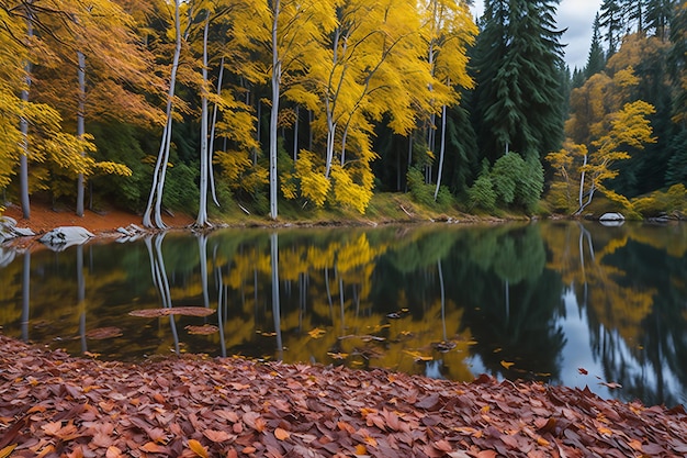 Meertje in het bos in de herfst