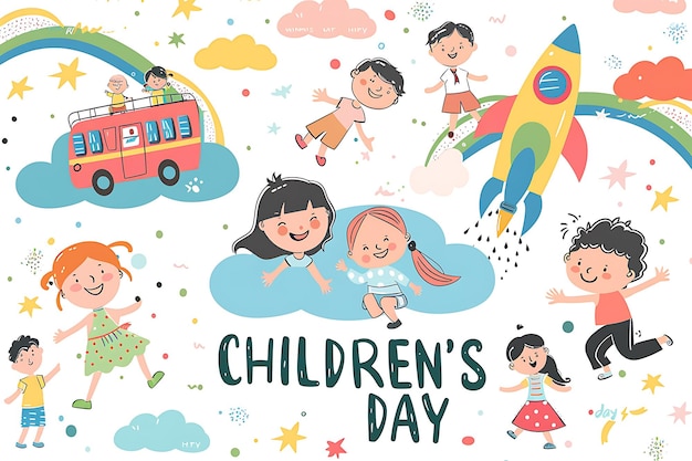 Meesterlijke vectorillustraties voor de viering van de Kinderdag