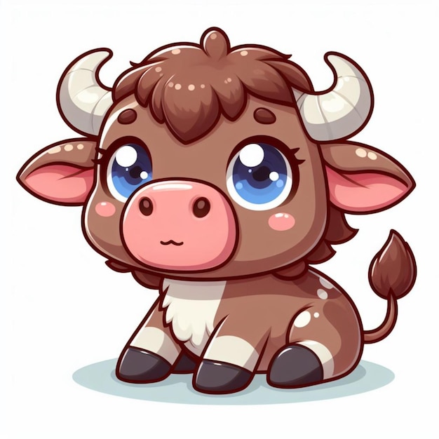 Photo meet the adorable cartoon cow