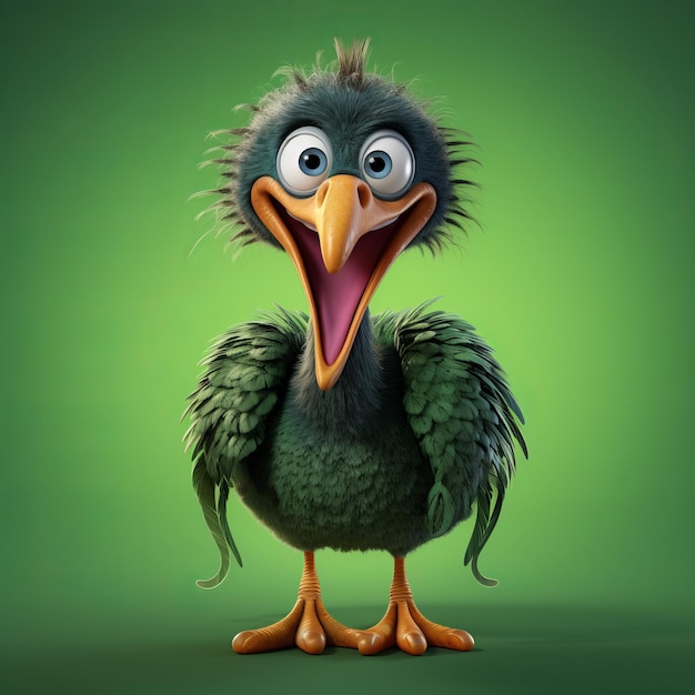 Meet Stork The Quirky Turkey Character with a Vibrant Green Color