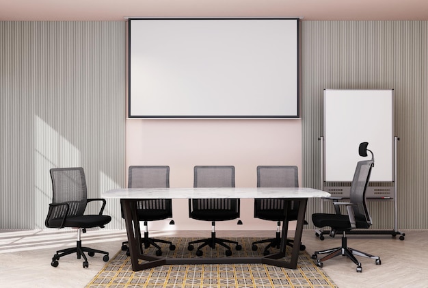 Meeting room in a business center office Modern with projector s