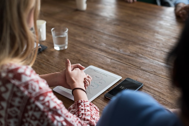 Meeting Table Networking Sharing Concept