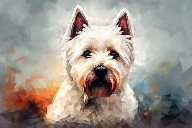 Mega low poly West Highland Terrier