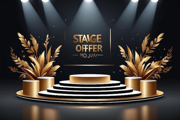 Mega sale special offer Stage podium percent Stage Podium Scene with for Award Decor element background