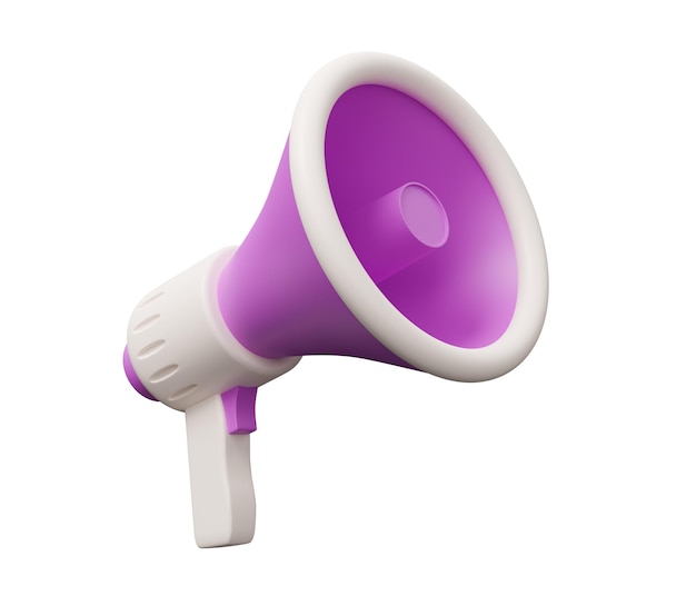 Megaphone 3d icon 3d render cartoon minimal icon illustration