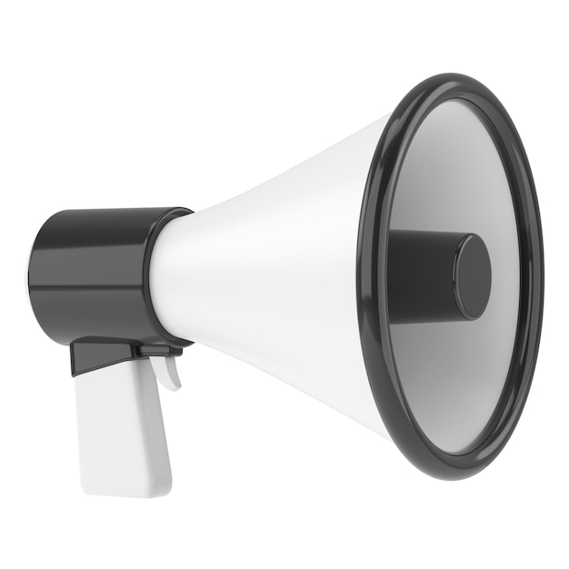 Megaphone 3D illustration 3D rendering