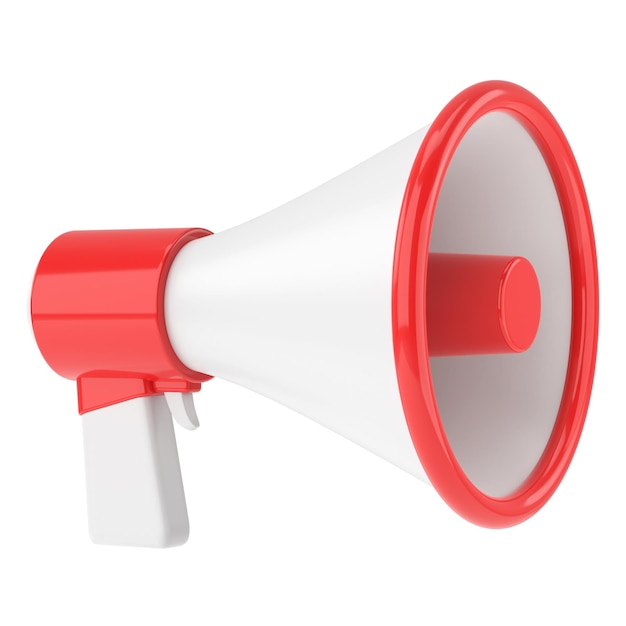 megaphone 3d illustration