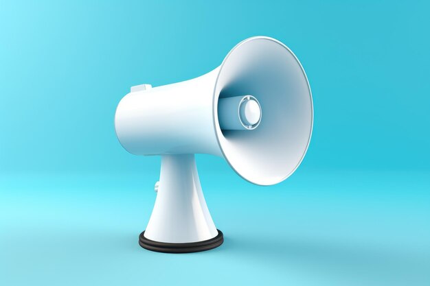 a megaphone on a blue background