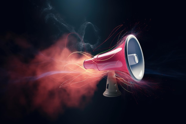 Megaphone and colored smoke AI