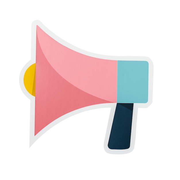 Megaphone luidspreker png marketing sticker doorzichtige achtergrond