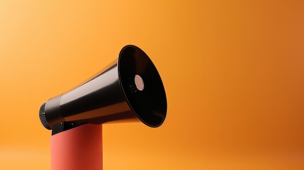 Megaphone on vivid background Illustration AI GenerativexA