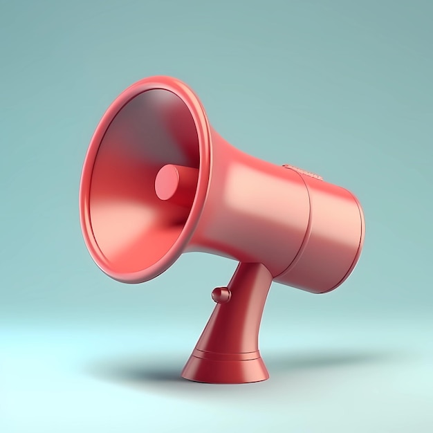 Megaphone voice cartoon illustration AI Generated