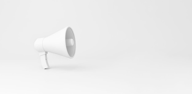 Megaphone on white background