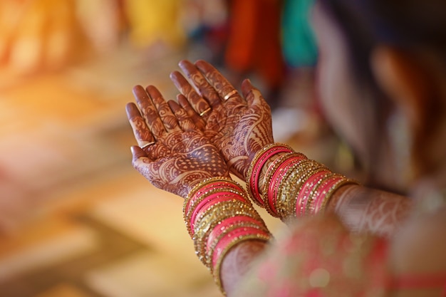 Mehandi on hand , Indian wedding