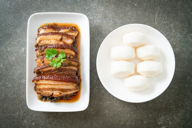 Mei Cai Kou Rou  or Steam Belly Pork With Swatow Mustard Cubbage Recipes - Chinese food style