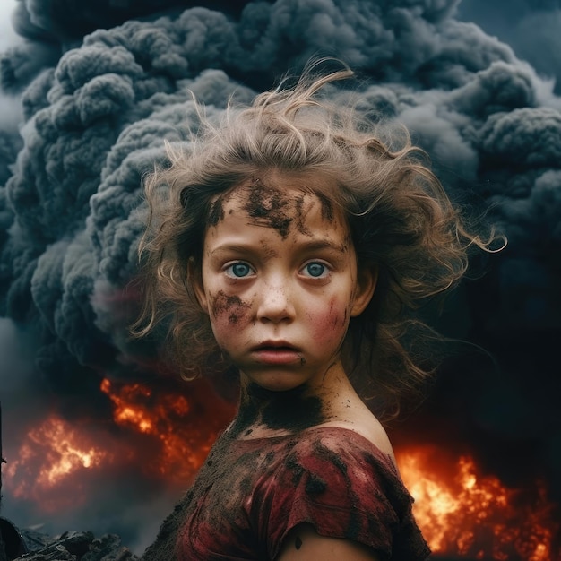Meisje en de gruwel van een milieuramp