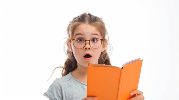 Meisje geschokt door verhalenboek