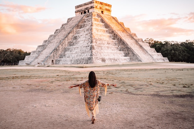 Meisje in Chichen Itza, Mexico