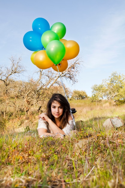 Meisje met ballonnen