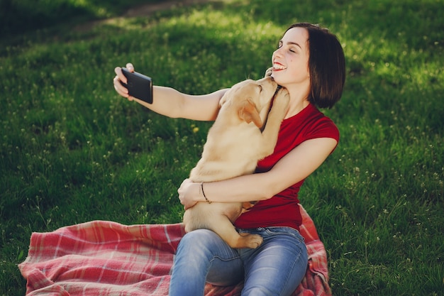 Meisje met hond