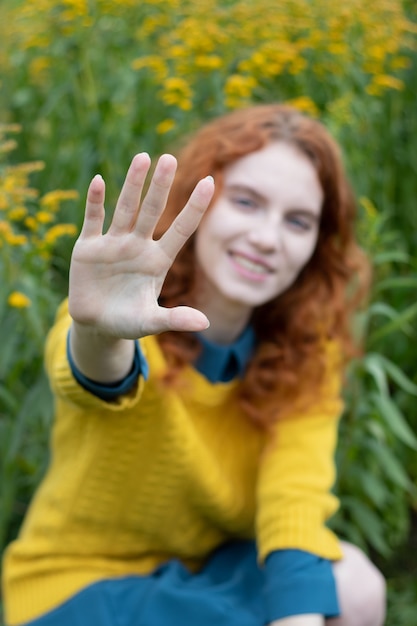 Meisjes hand close-up