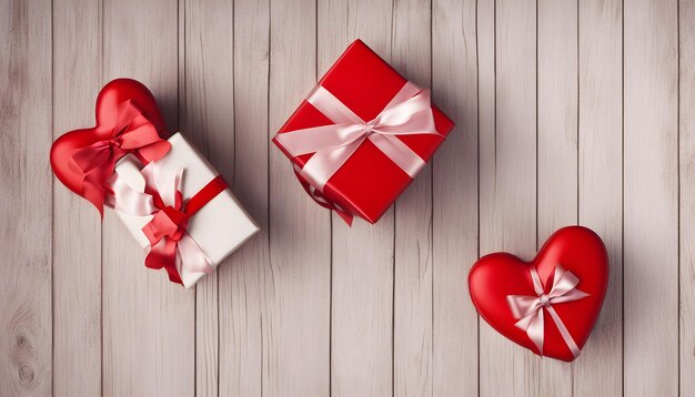 meisjes harten liefde met geschenken verschillende dozen